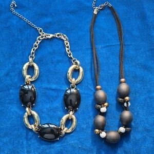 Two Chuncky Statement Necklace